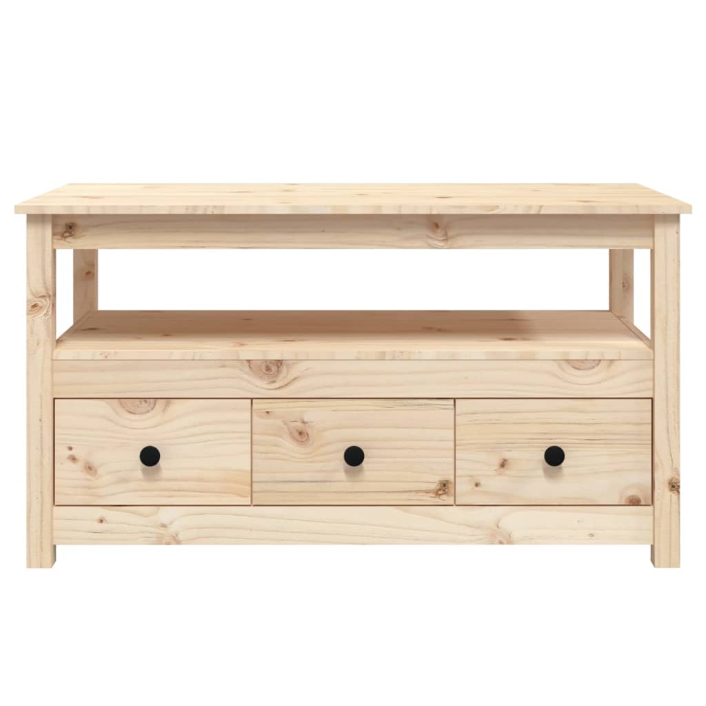 Coffee Table 02X49X55 Cm Solid Wood Pine