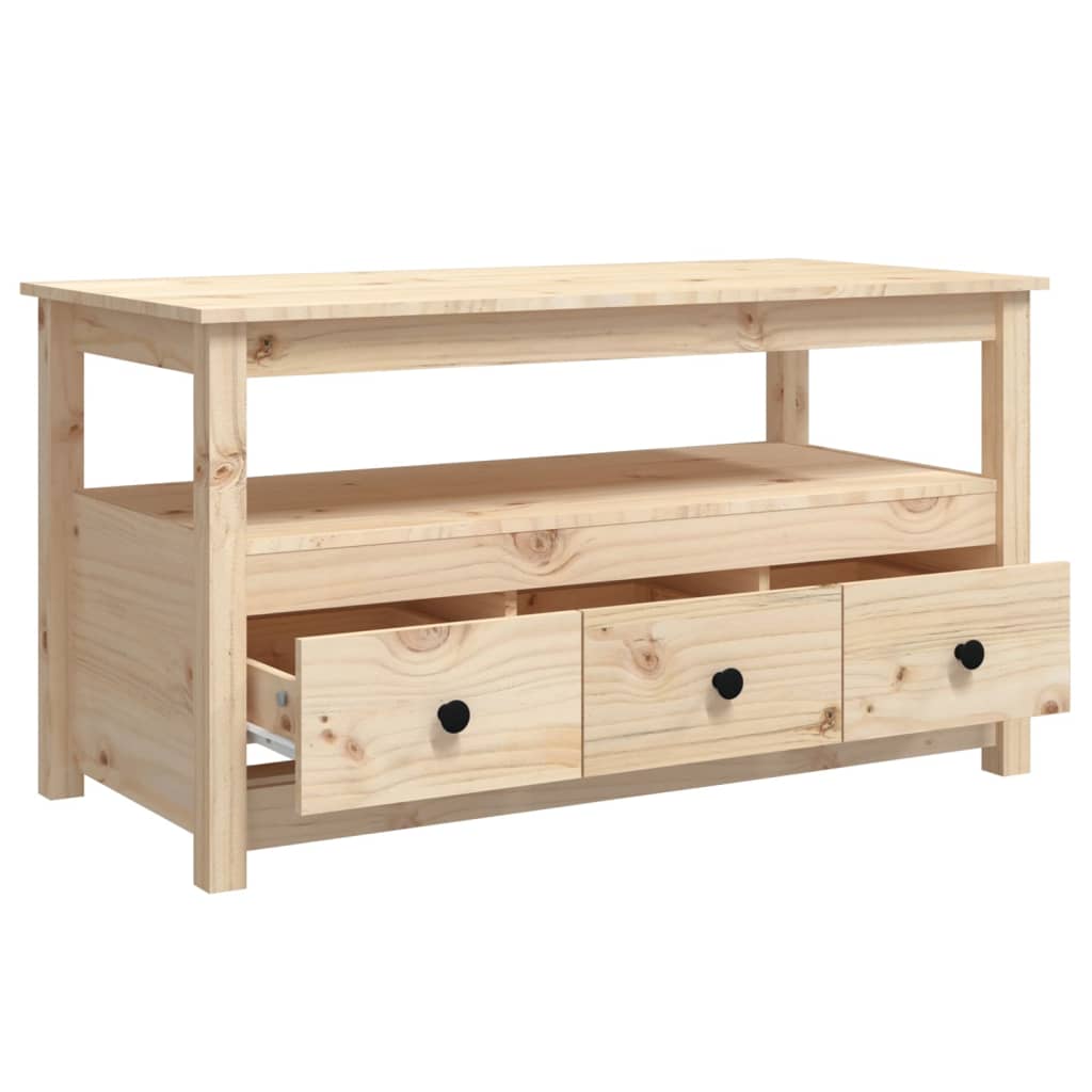 Coffee Table 02X49X55 Cm Solid Wood Pine