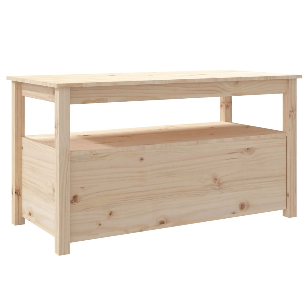 Coffee Table 02X49X55 Cm Solid Wood Pine