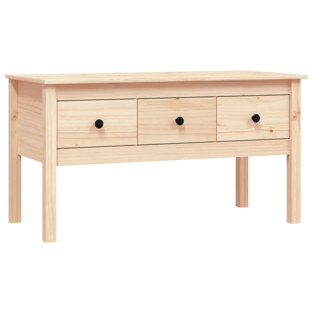 Coffee Table 02X49X55 Cm Solid Wood Pine