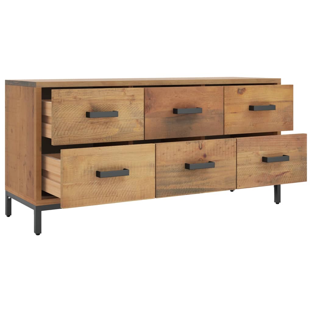 Storage Bench 110X30X45 Cm Solid Pinewood