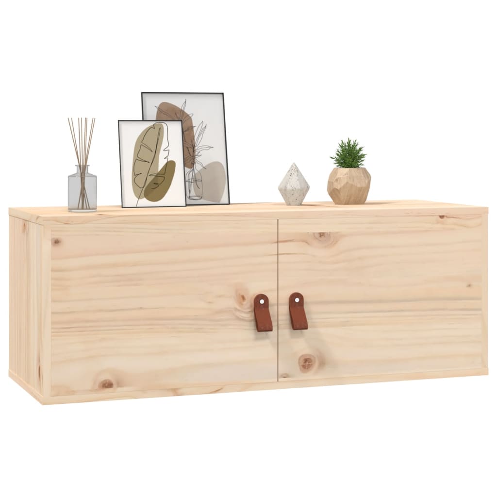 Wall Cabinet 80x30x30 cm Solid Wood Pine