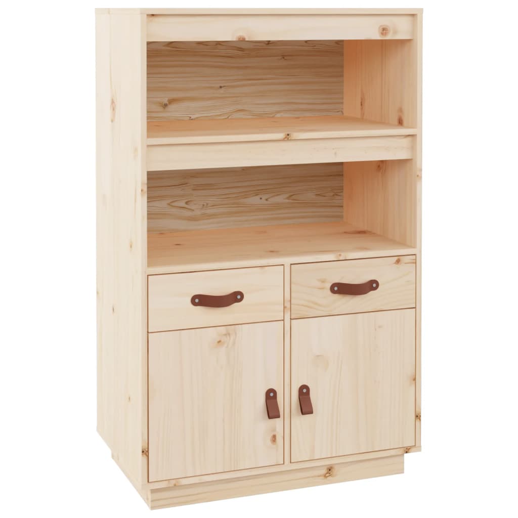 Highboard 67X40X08.5 Cm Solid Wood Pine