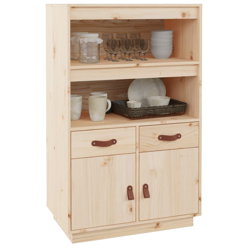 Highboard 67X40X08.5 Cm Solid Wood Pine