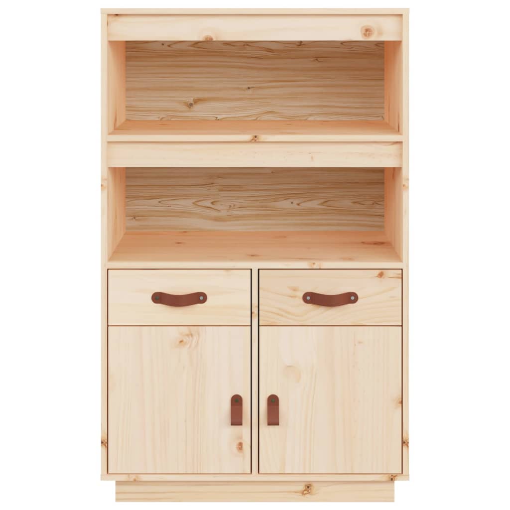 Highboard 67X40X08.5 Cm Solid Wood Pine