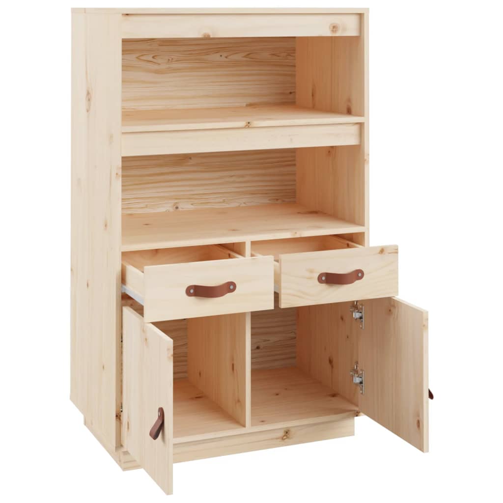 Highboard 67X40X08.5 Cm Solid Wood Pine