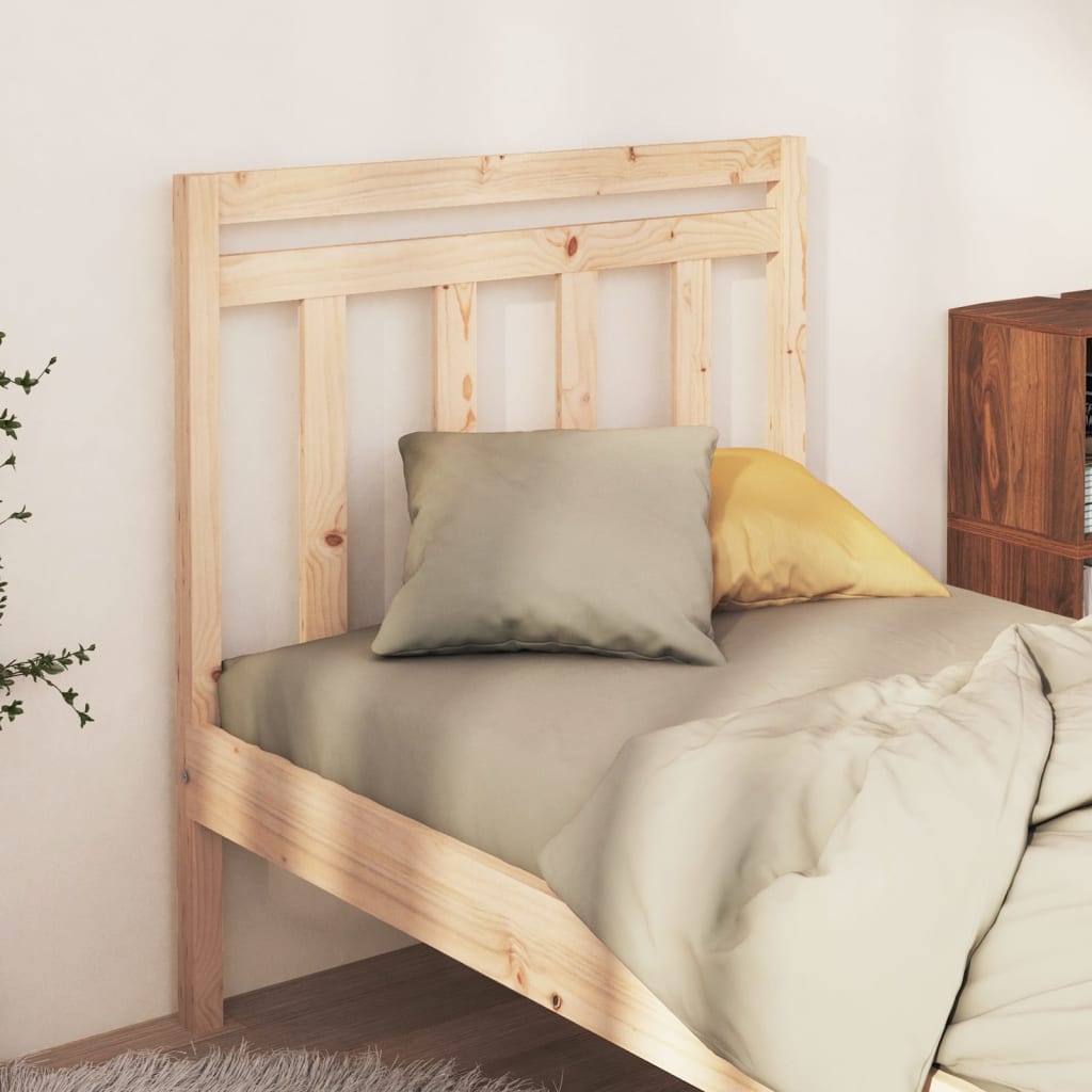 Bed Headboard White 96X4X100 Cm Solid Wood Pine