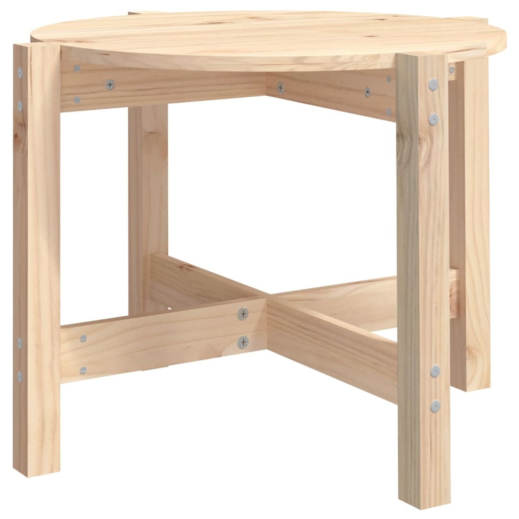 Coffee Table Ø 62,5X45 Cm Solid Wood Pine