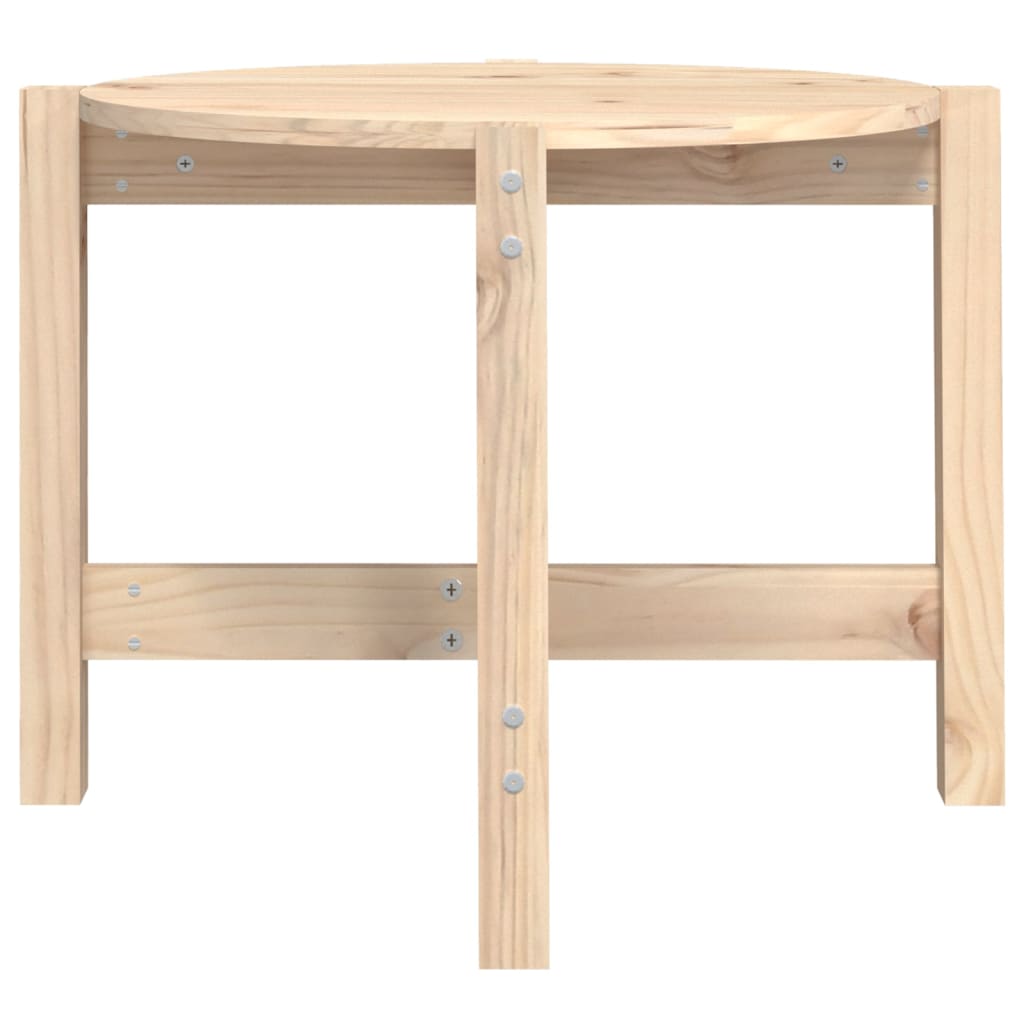 Coffee Table Ø 62,5X45 Cm Solid Wood Pine