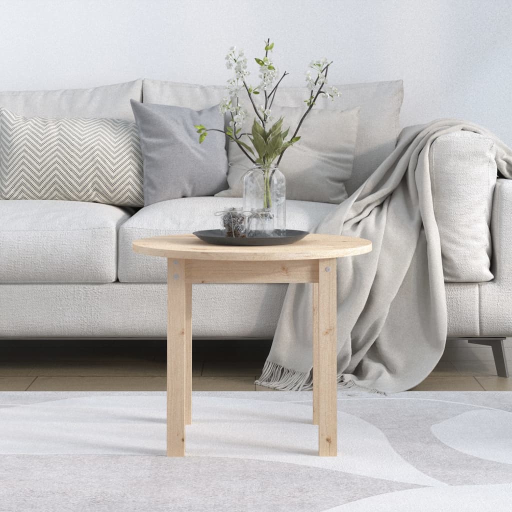 Coffee Table Ø 55x45 cm Solid Wood Pine