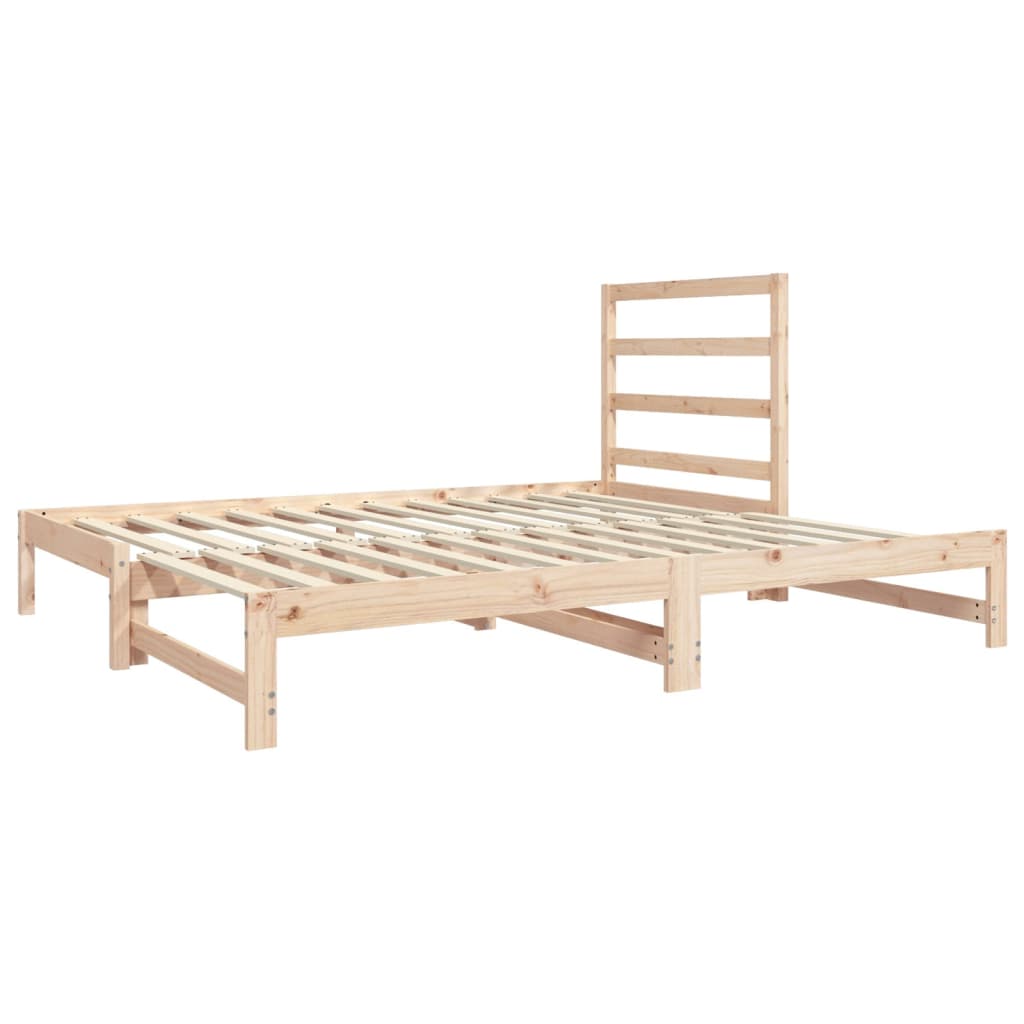 Pull-Out Day Bed 2X(92X187) Cm Single Size Solid Wood Pine