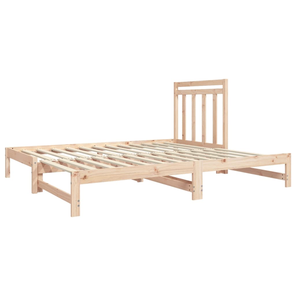 Pull-Out Day Bed 2X(92X187) Cm Single Size Solid Wood Pine