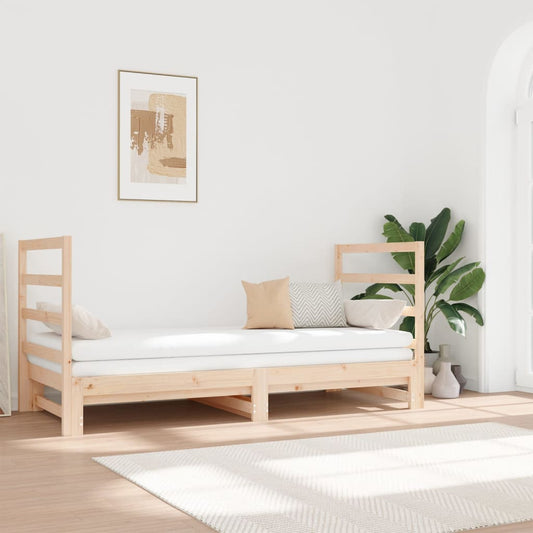 Pull-Out Day Bed 2X(92X187) Cm Single Size Solid Wood Pine