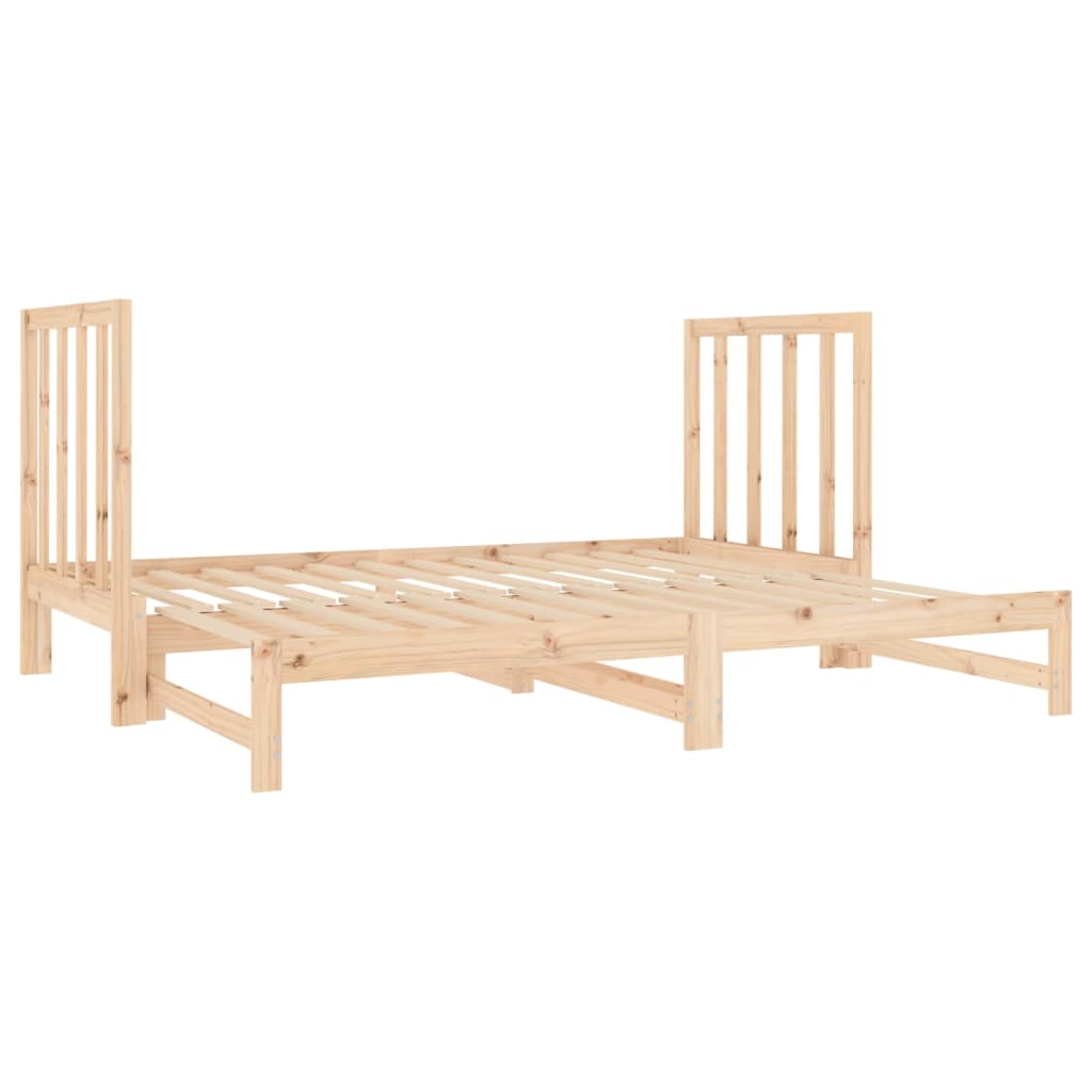 Pull-Out Day Bed 2X(92X187) Cm Single Size Solid Wood Pine