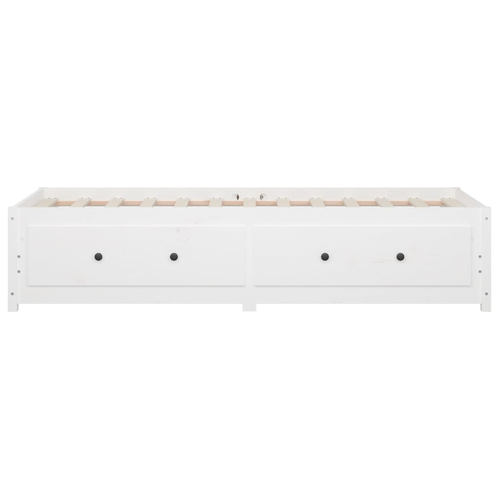 Day Bed without Mattress White 90x190 cm Solid Wood Pine