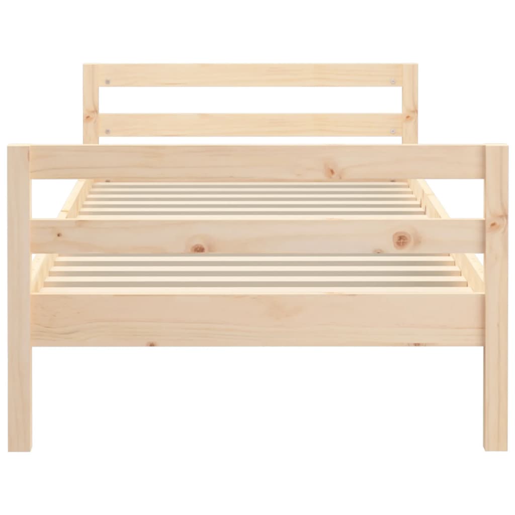 Bed Frame 92X187 Cm Single Size Solid Wood Pine