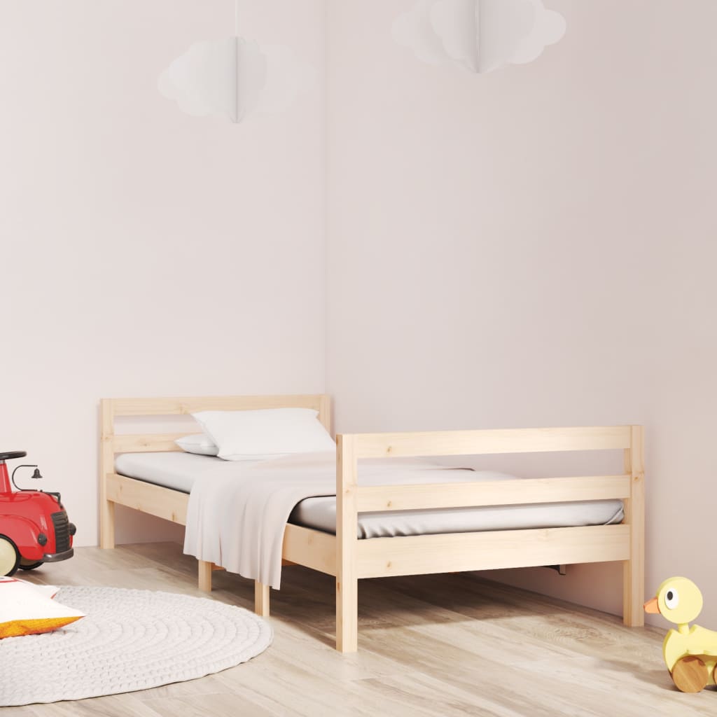 Bed Frame 92X187 Cm Single Size Solid Wood Pine