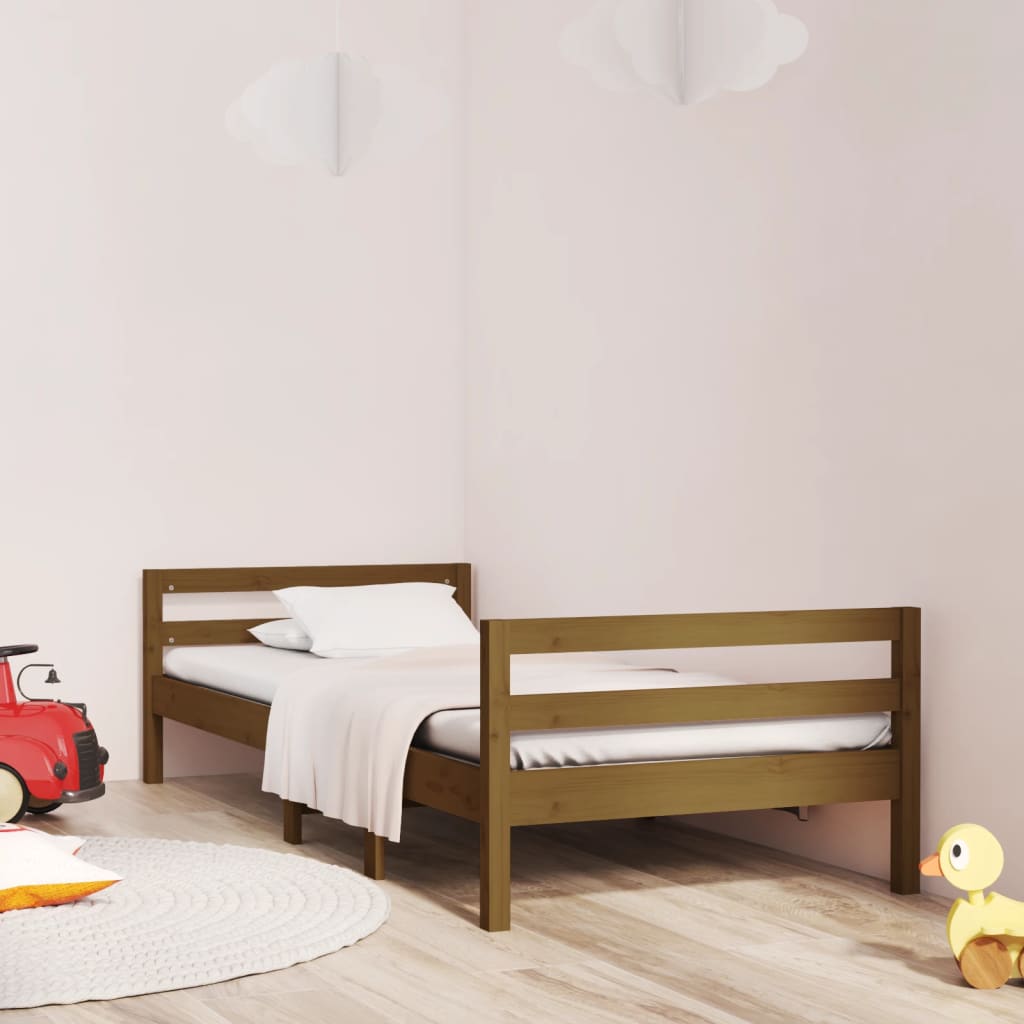 Bed Frame 92X187 Cm Single Size Solid Wood Pine