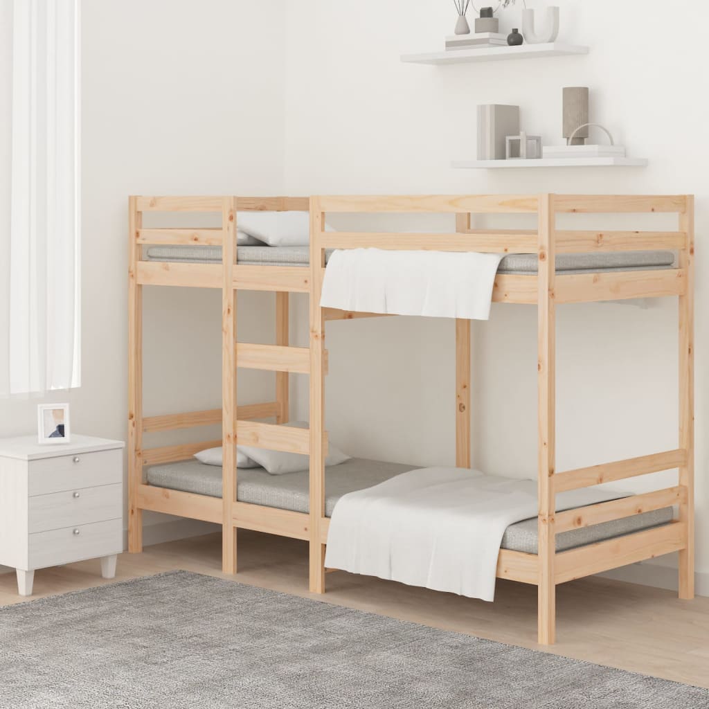 Bunk Bed 92x187 cm Single Size Solid Wood Pine