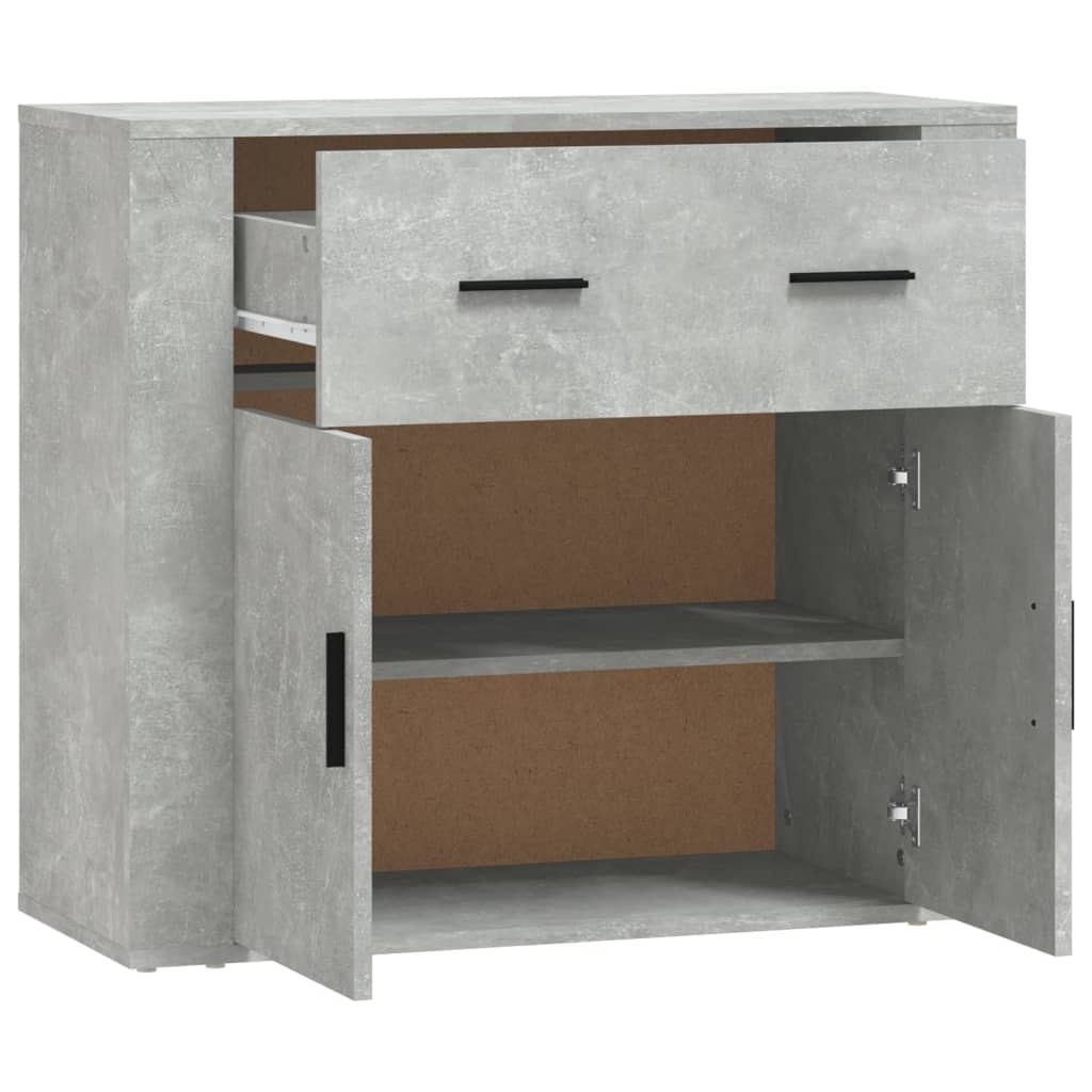 Sideboard Concrete Grey 80X33X70 Cm Engineered Wood