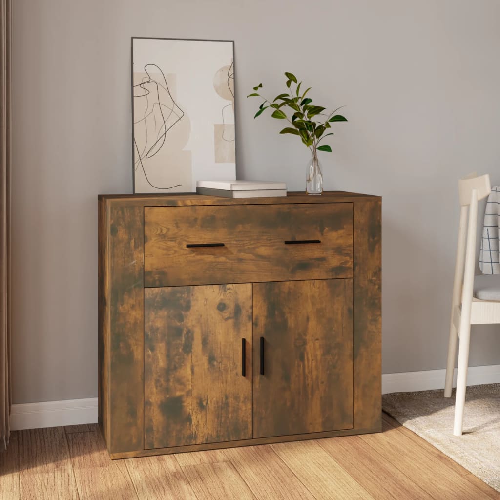 Sideboard Concrete Grey 80X33X70 Cm Engineered Wood