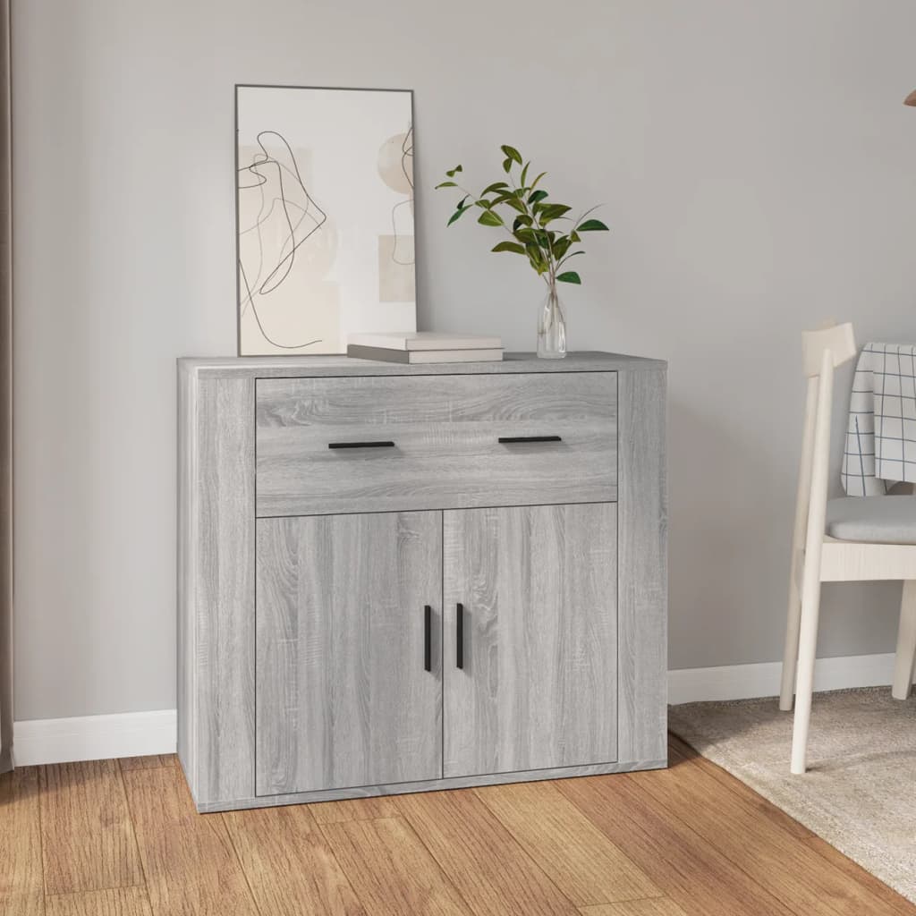 Sideboard Concrete Grey 80X33X70 Cm Engineered Wood