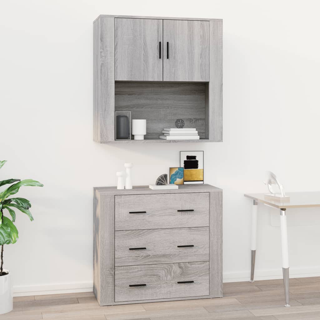 Wall Cabinet Sonoma Oak 80X33X80 Cm Engineered Wood