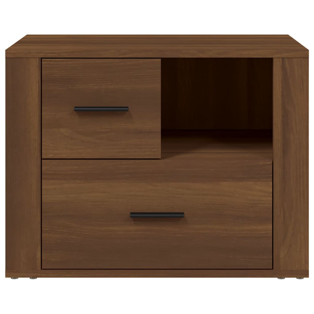 Bedside Cabinet Brown Oak 60x36x45 cm Engineered Wood