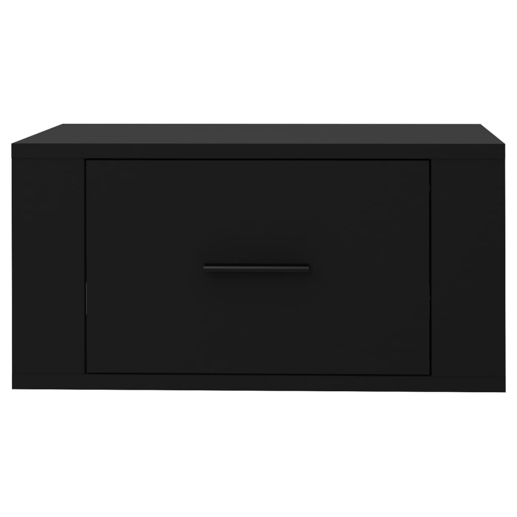 Wall-mounted Bedside Cabinet Black 50x36x25 cm