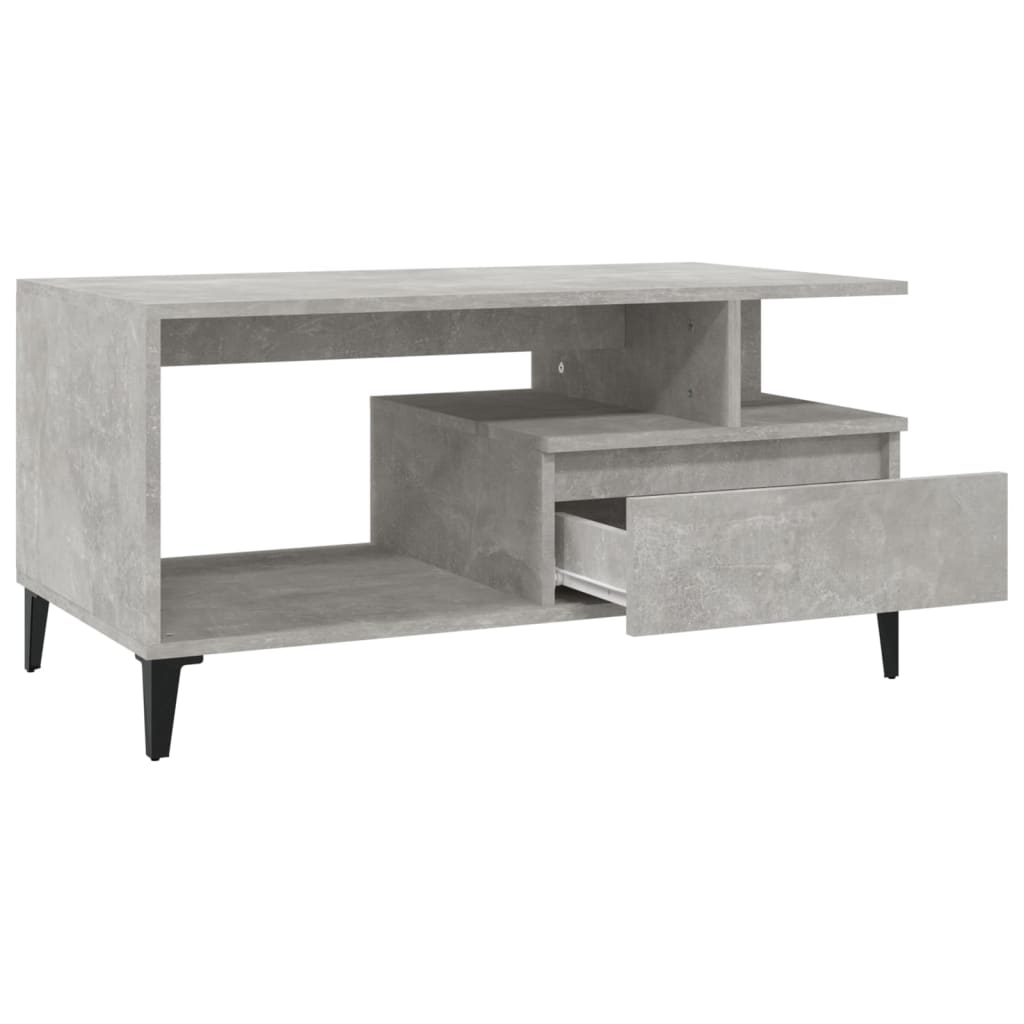 Coffee Table  Concrete Grey 90x49x45 cm Engineered Wood