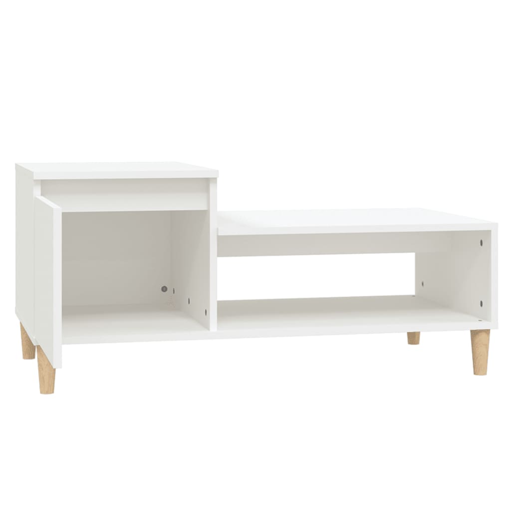 Coffee Table White 100x50x45 cm Engineered Wood