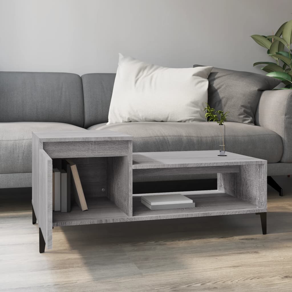 Coffee Table Grey Sonoma 100x50x45 cm Engineered Wood