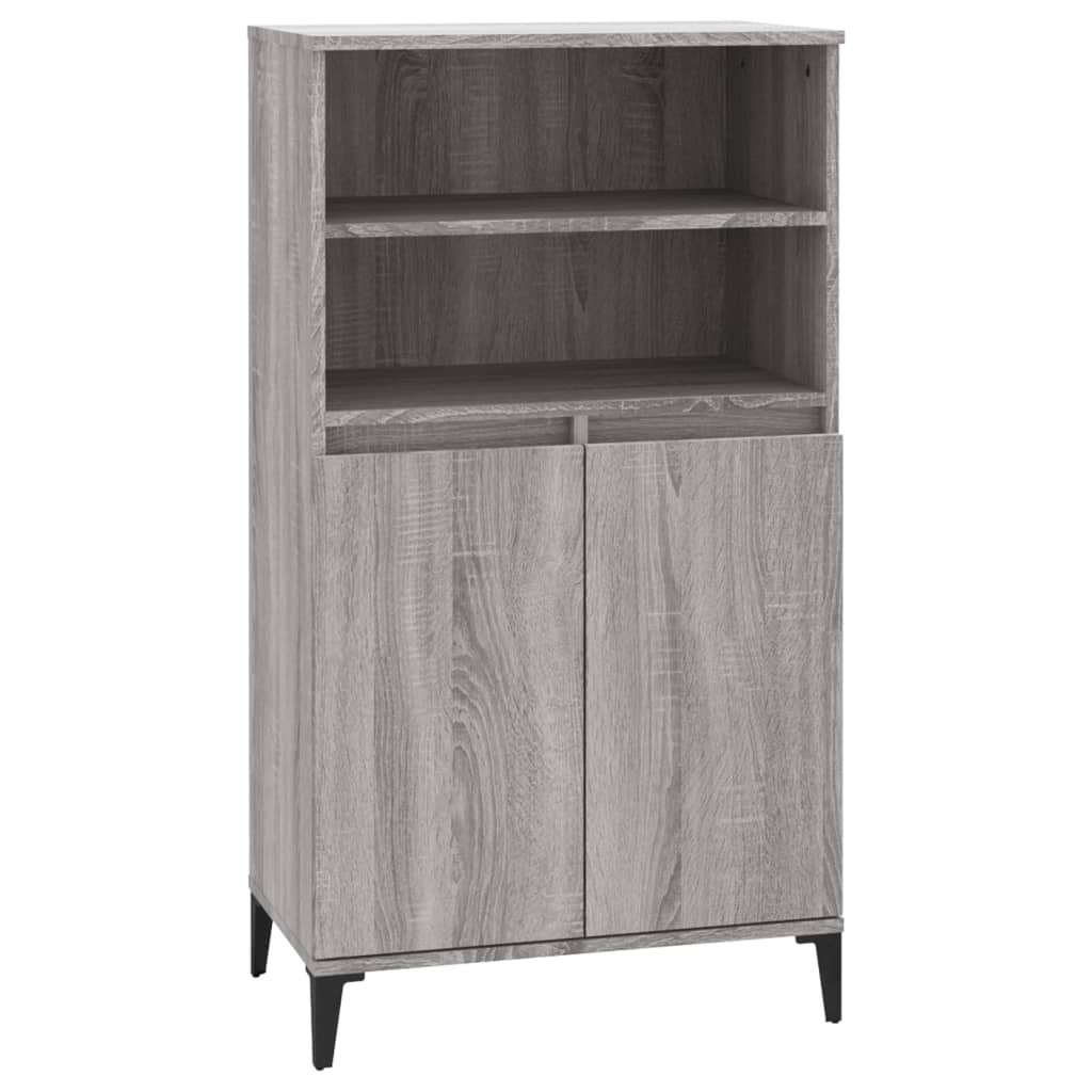 Highboard Grey Sonoma 60x36x110 cm Engineered Wood