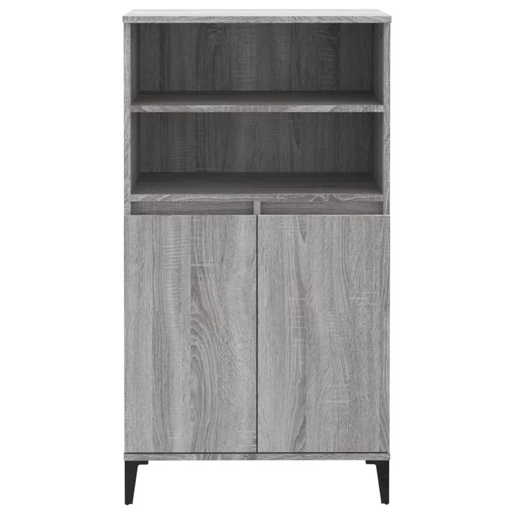 Highboard Grey Sonoma 60x36x110 cm Engineered Wood