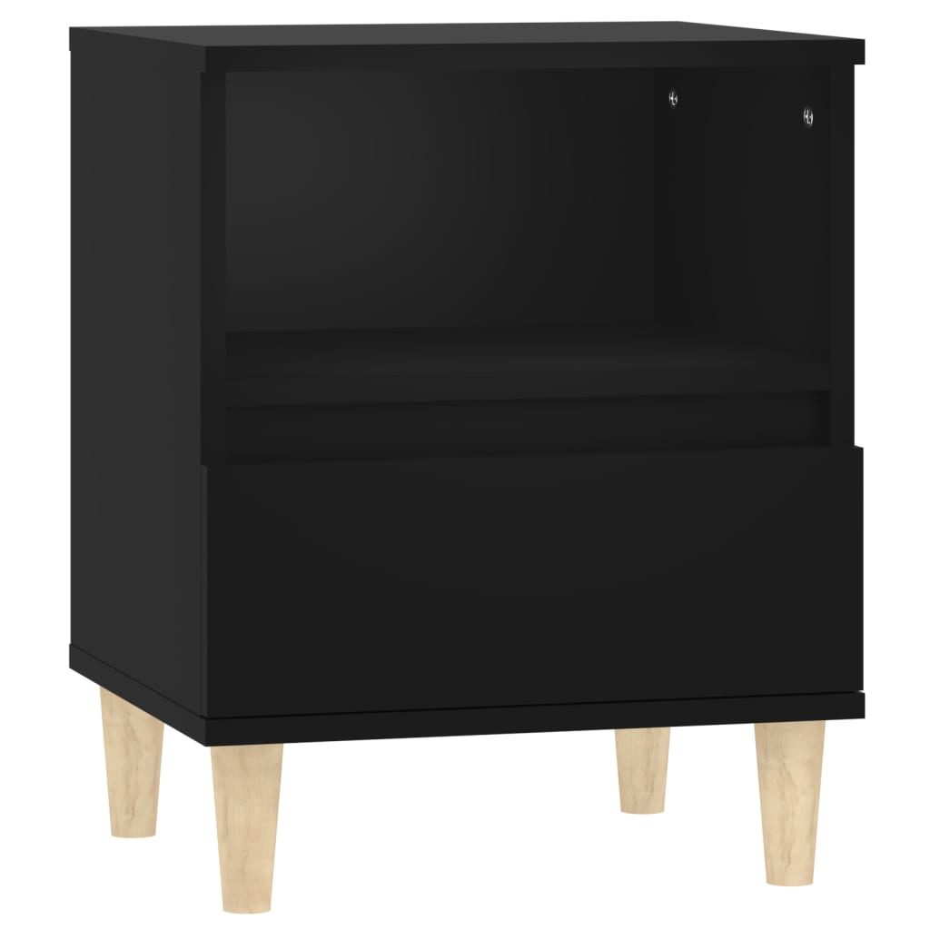 Bedside Cabinets 2 pcs Black 40x35x50 cm