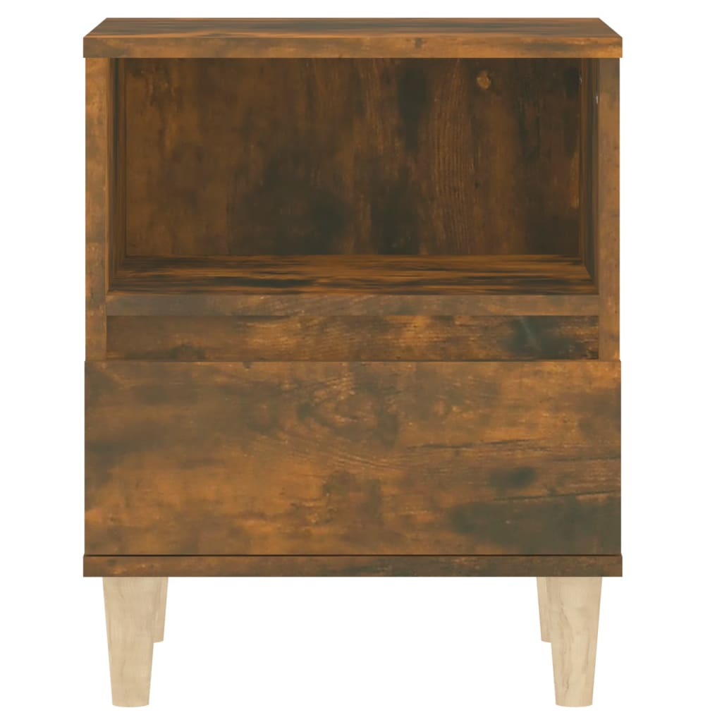 Bedside Cabinet Smoked Oak 40x35x50 cm