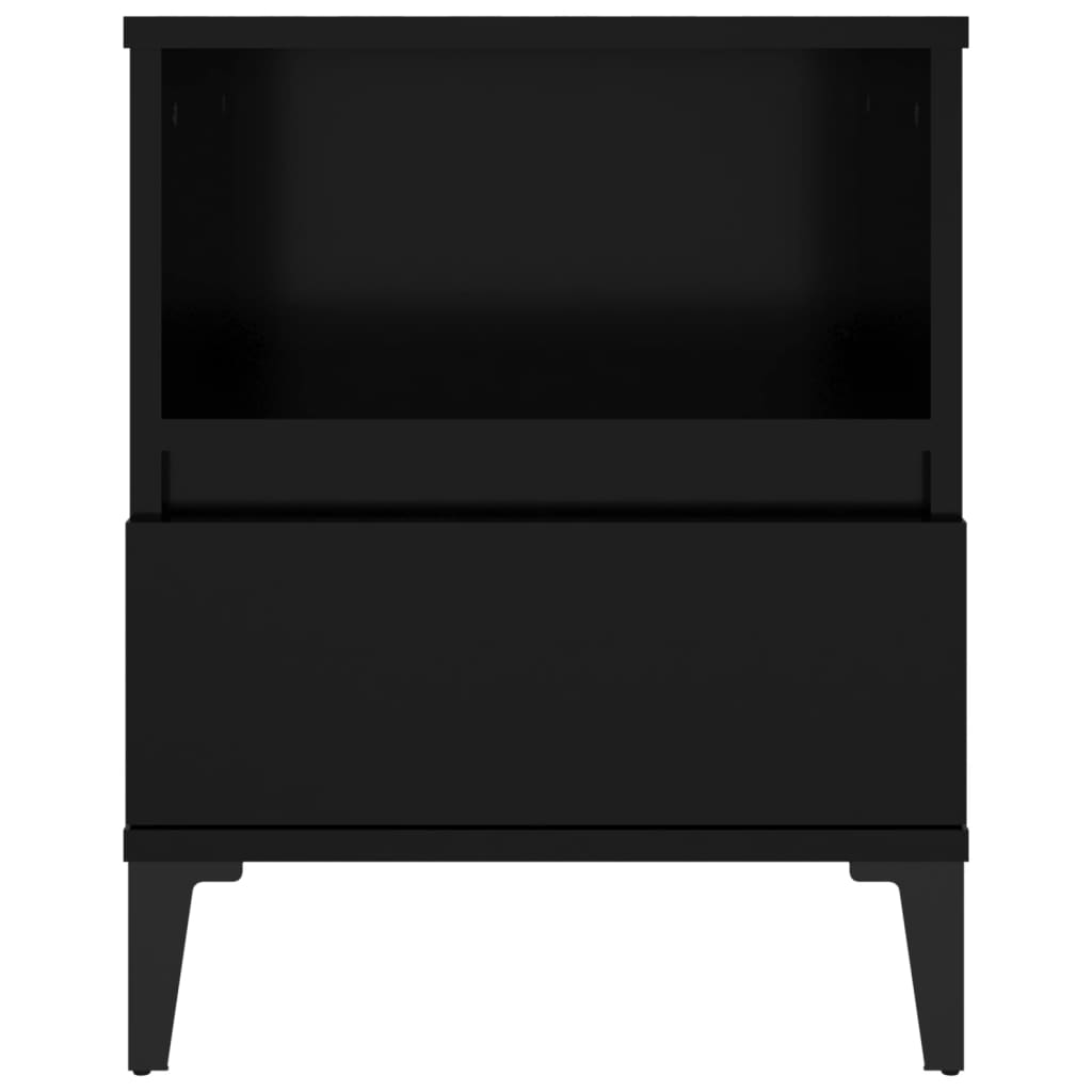 Bedside Cabinet Black 40x35x50 cm