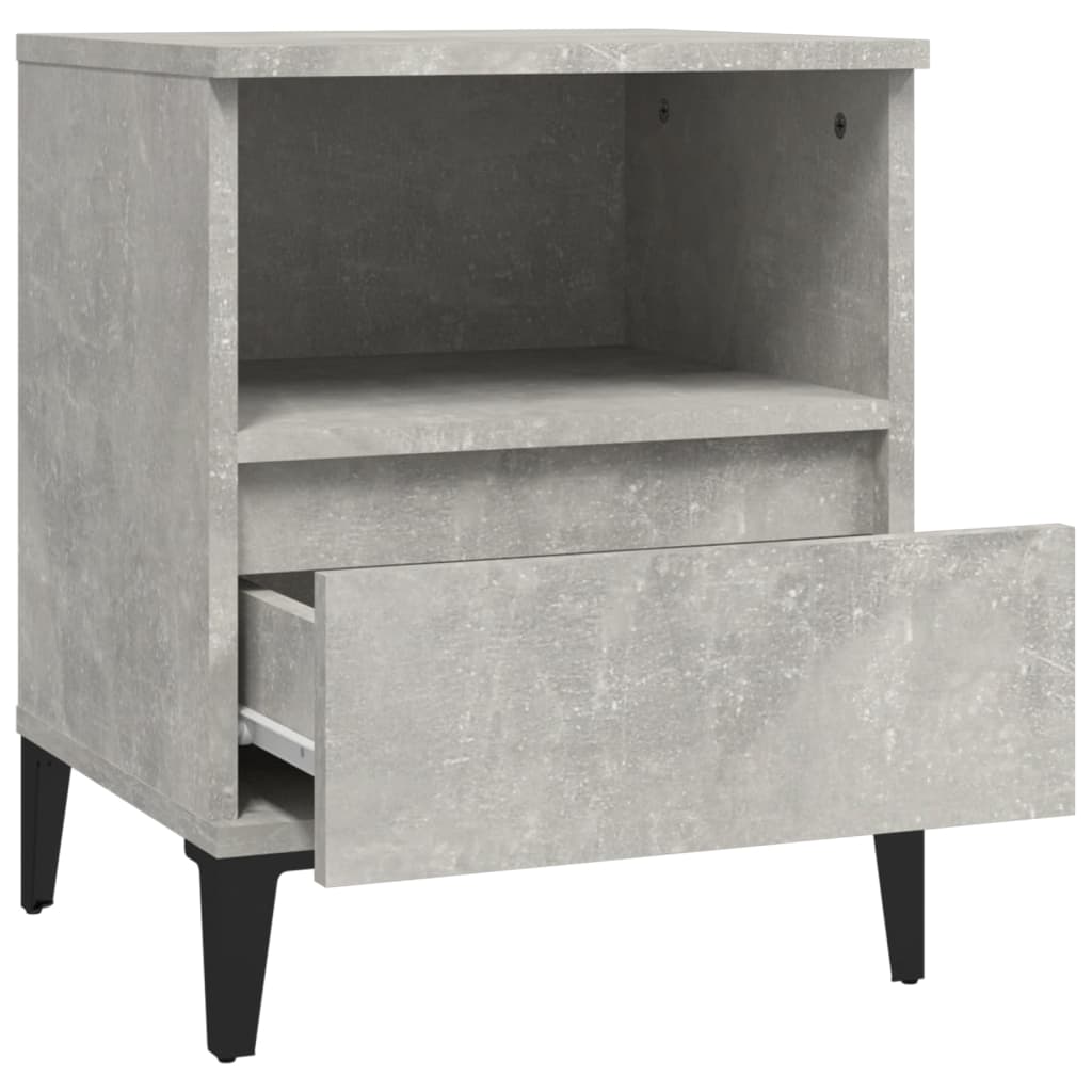 Bedside Cabinet Concrete Grey 40x35x50 cm