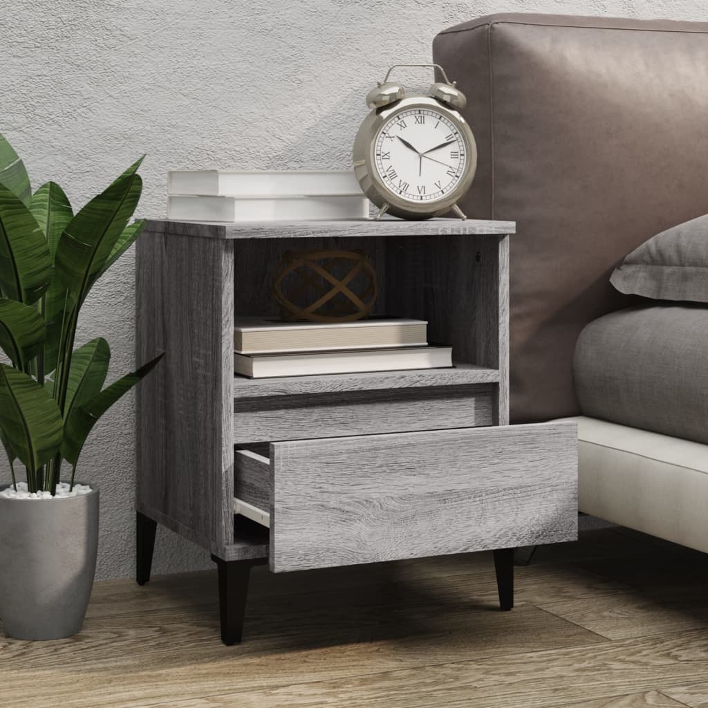 Bedside Cabinet Grey Sonoma 40x35x50 cm