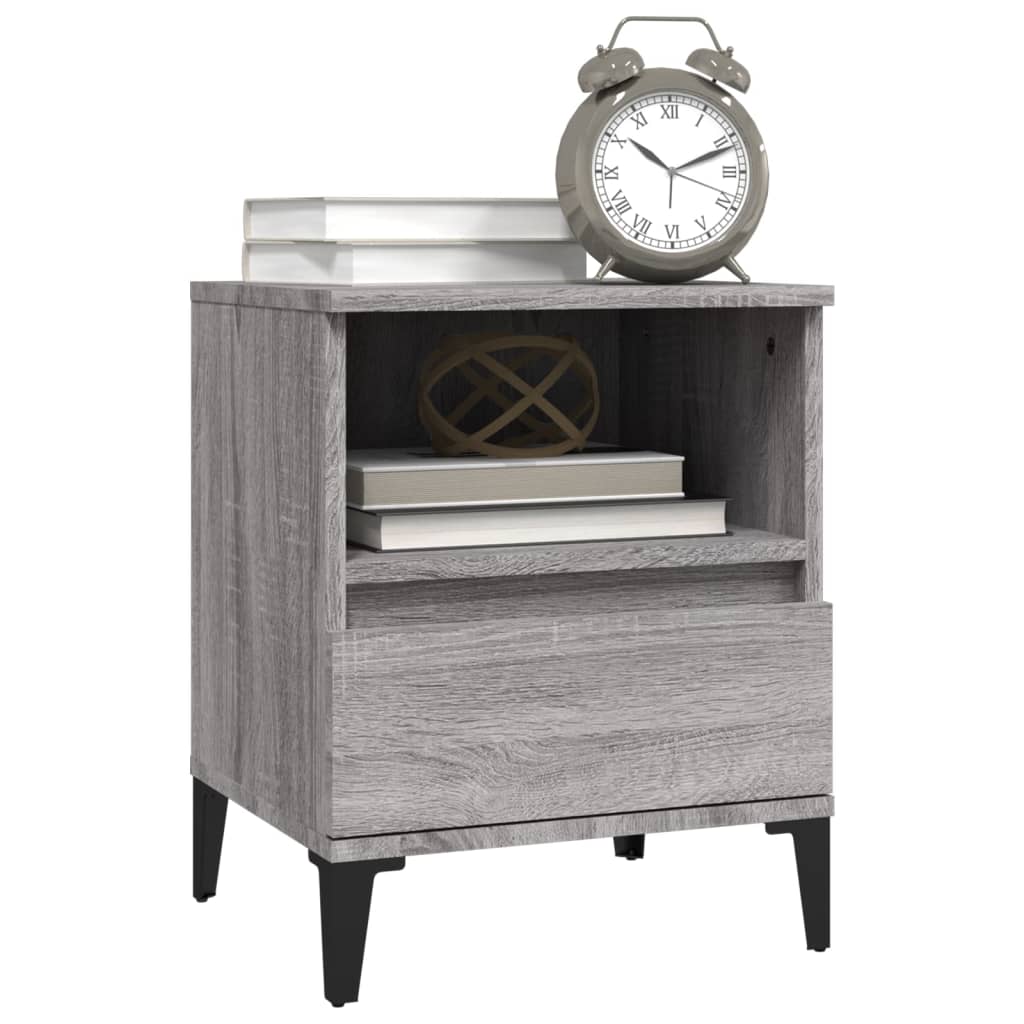 Bedside Cabinet Grey Sonoma 40x35x50 cm