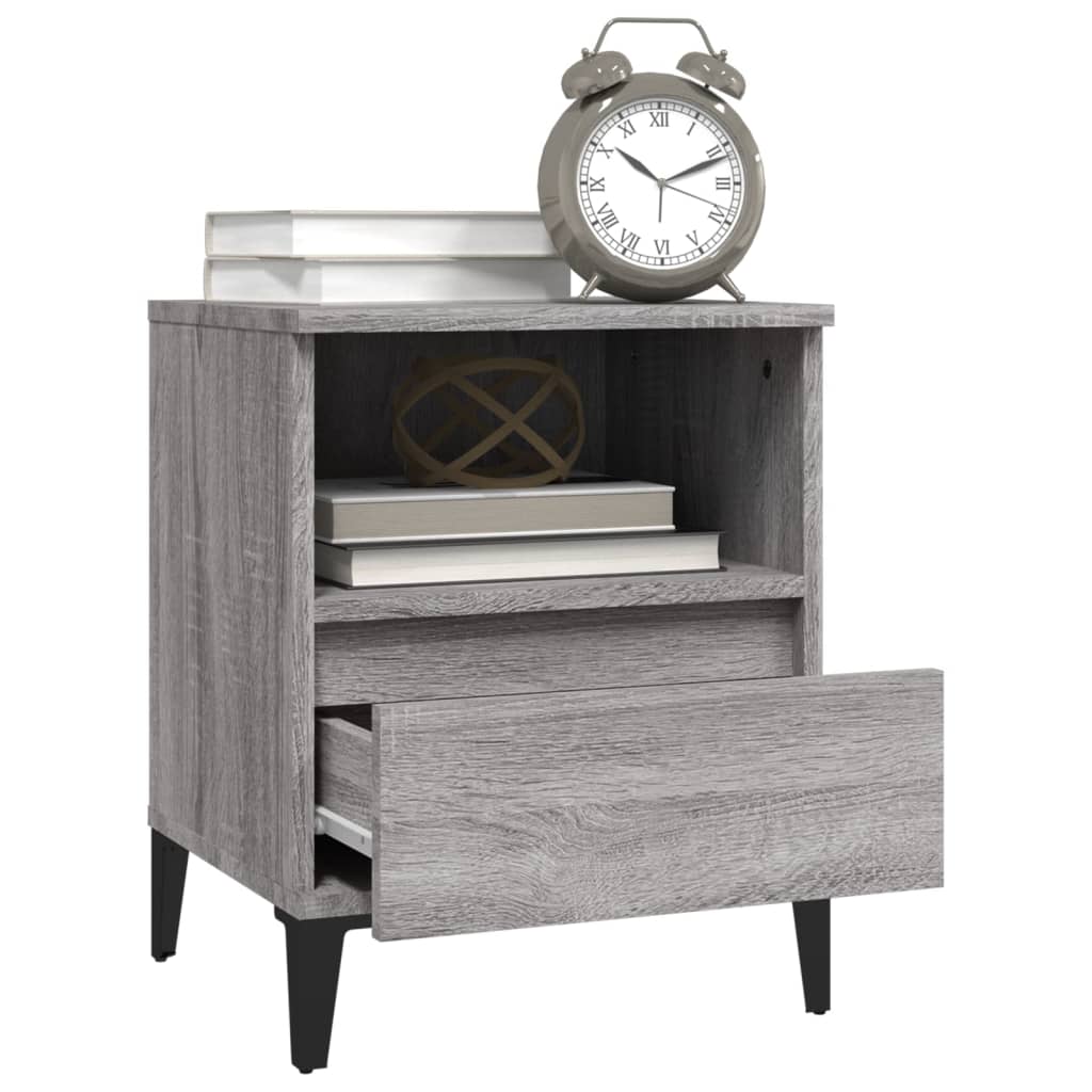 Bedside Cabinet Grey Sonoma 40x35x50 cm