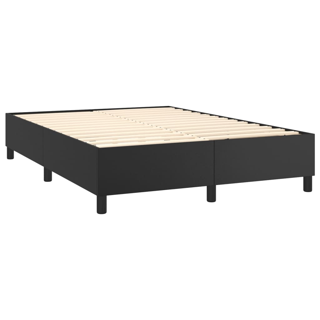 Box Spring Bed Frame 137X187 Cm Faux Leather