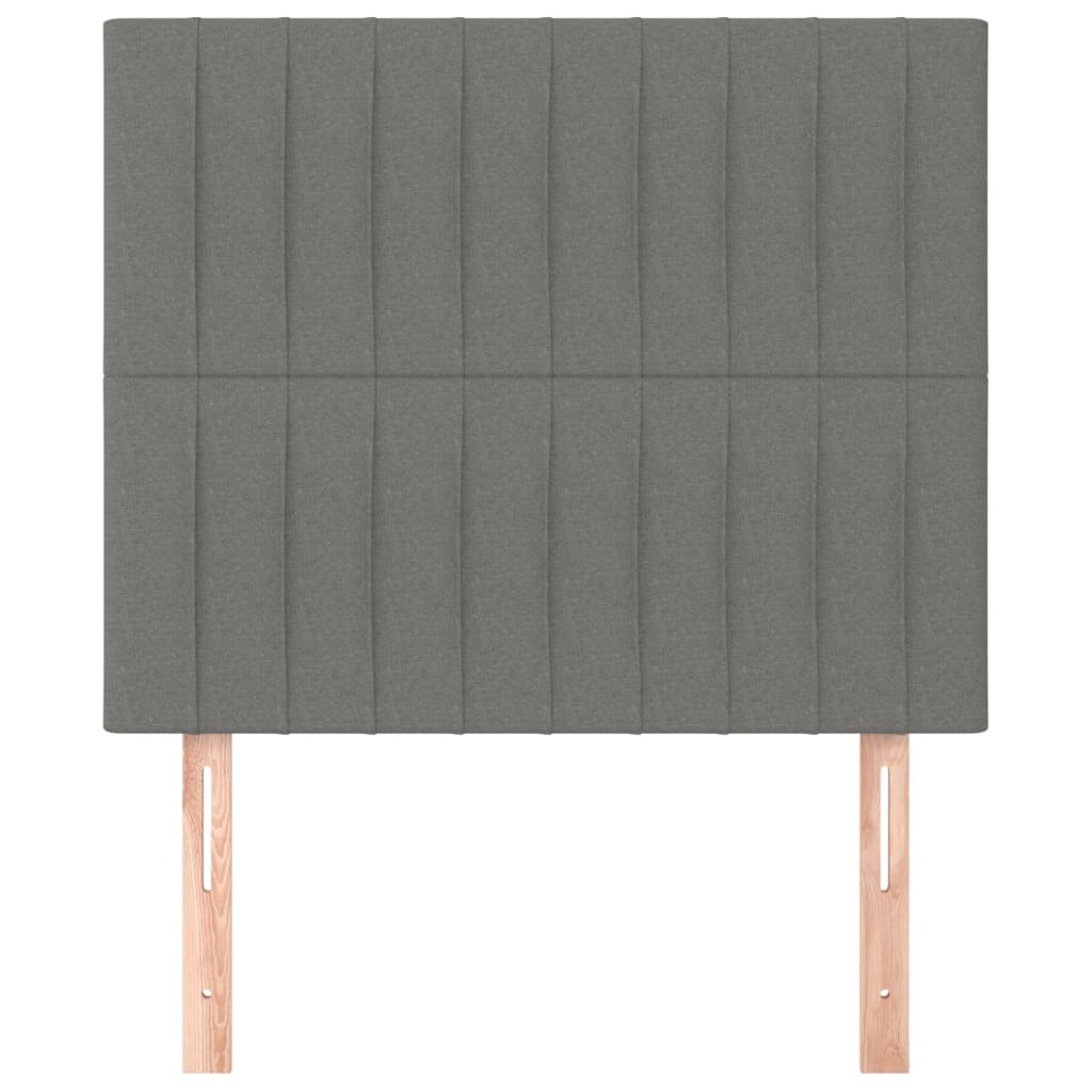 Headboards 2 pcs Dark Grey 80 cm Fabric