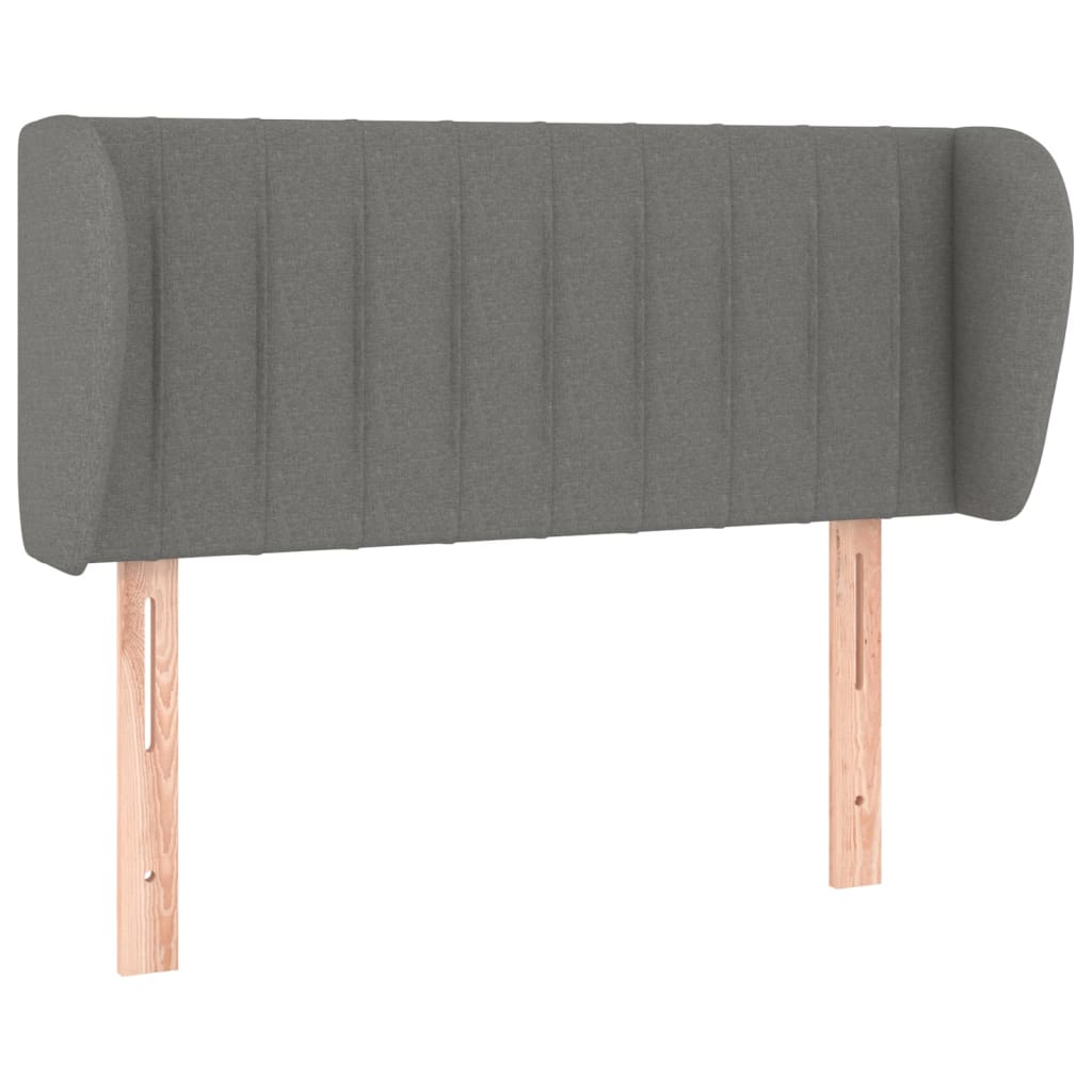 Headboard with Ears Dark Grey 103x23x78/88 cm Fabric