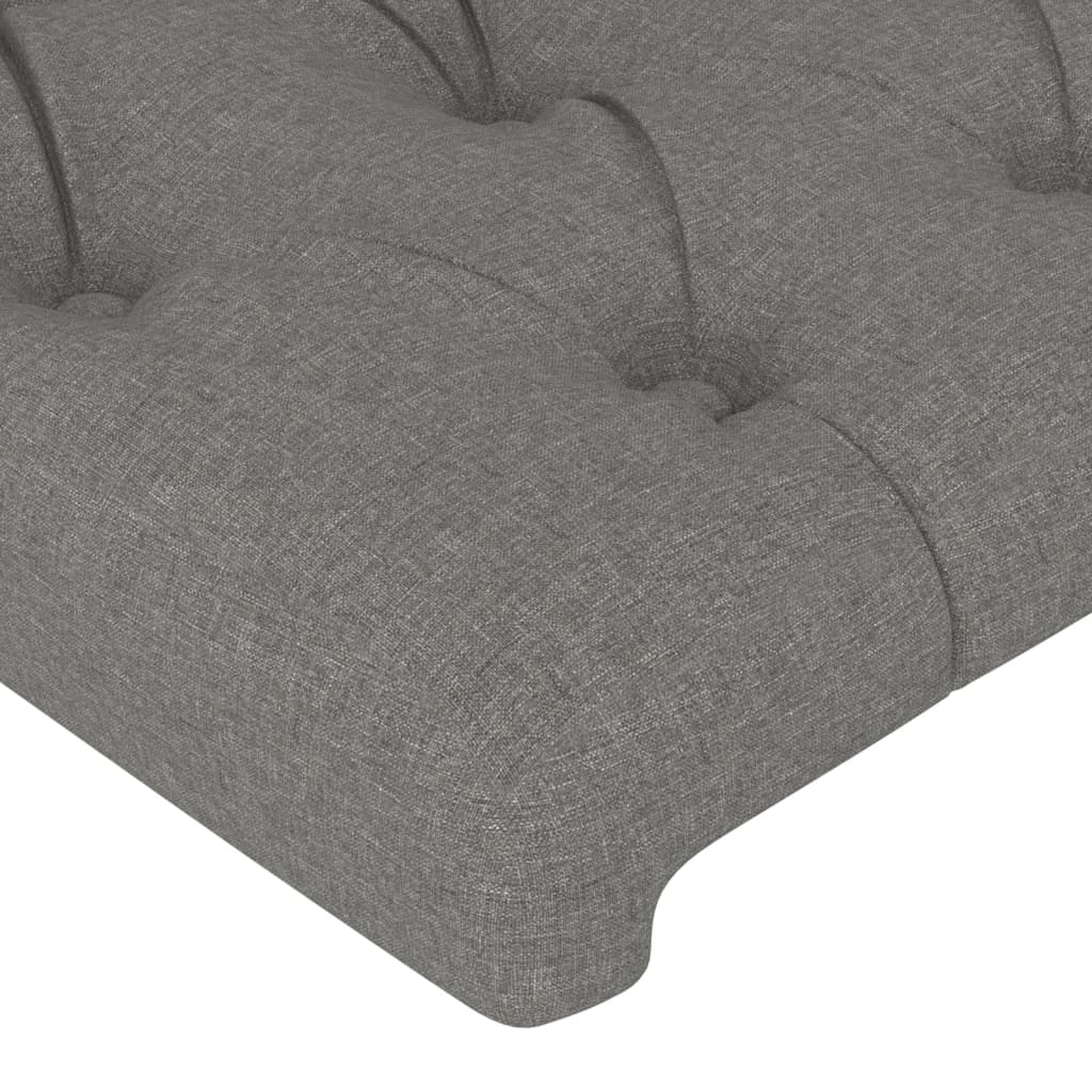 Headboard with Ears Dark Grey 147x23x118/128 cm Fabric