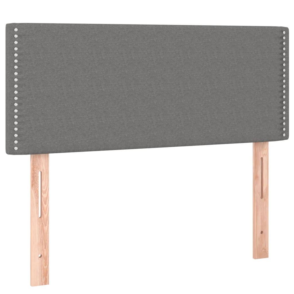 LED Headboard Dark Grey 100x5x78/88 cm Fabric