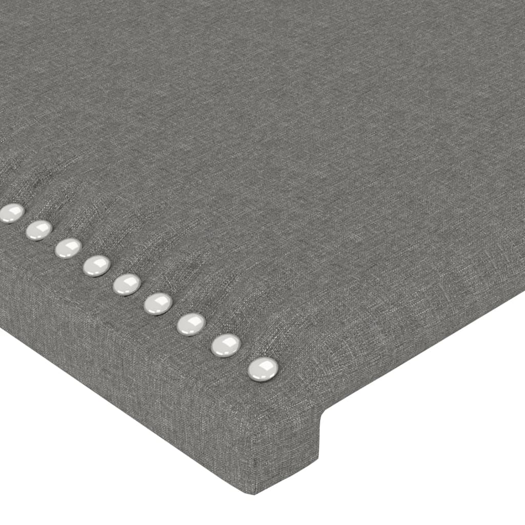 LED Headboard Dark Grey 100x5x78/88 cm Fabric