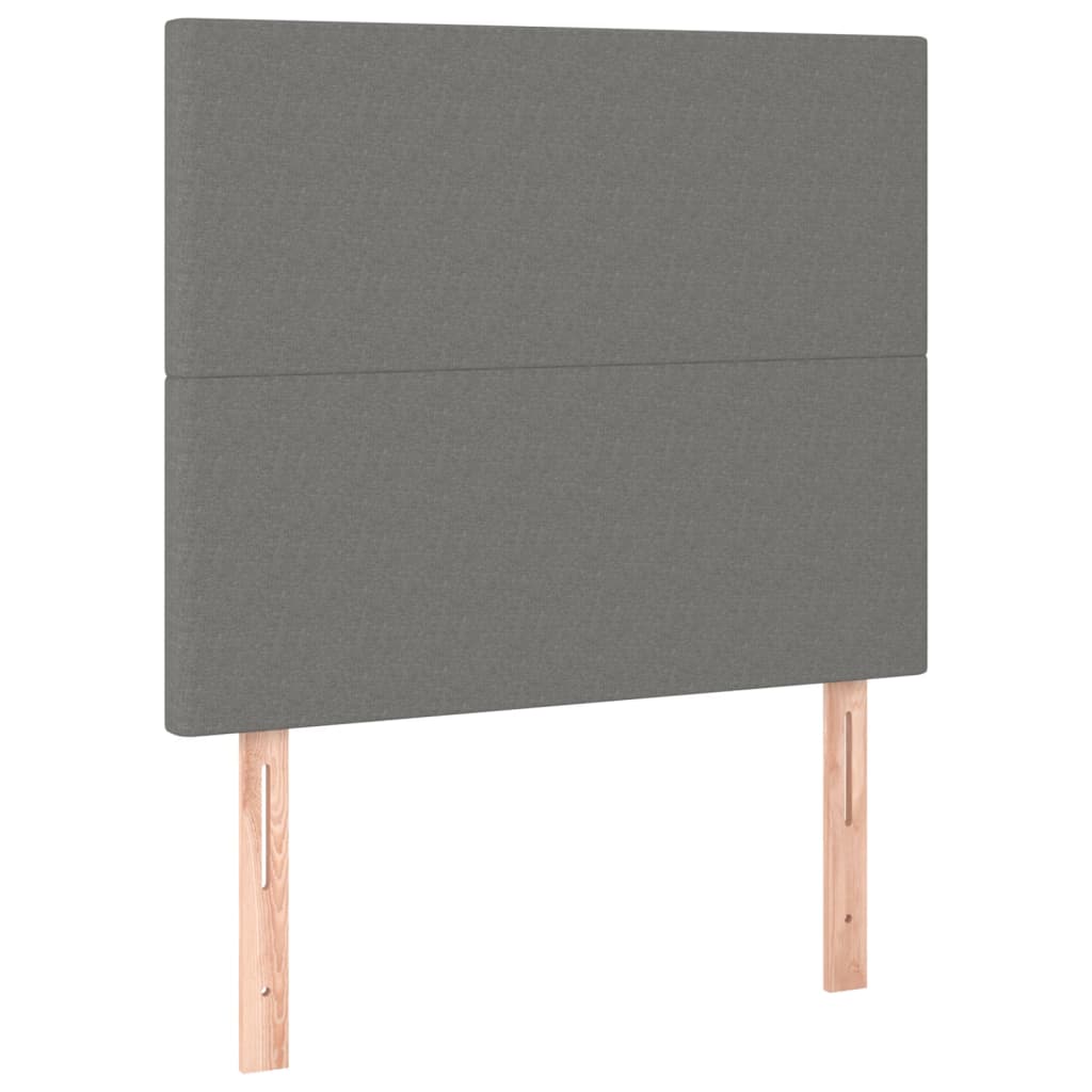 LED Headboard Dark Grey 80 cm Fabric