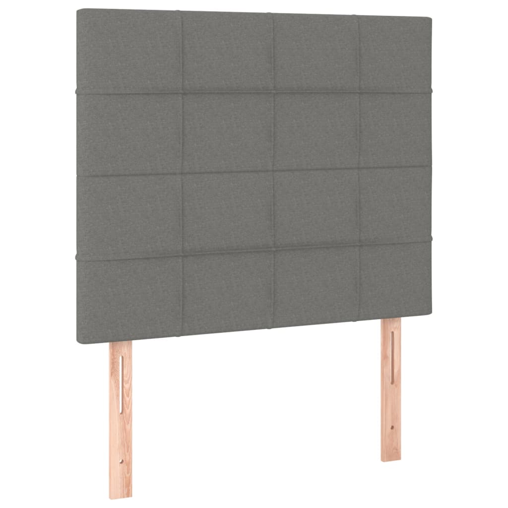 LED Headboard Dark Grey 80 cm Fabric