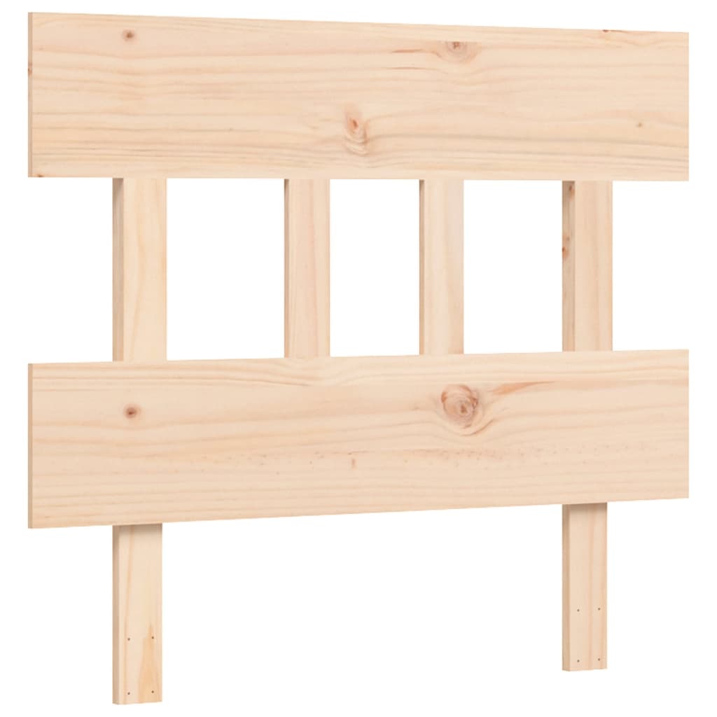 Bed Frame with Headboard 92x187 cm Single Size Solid Wood